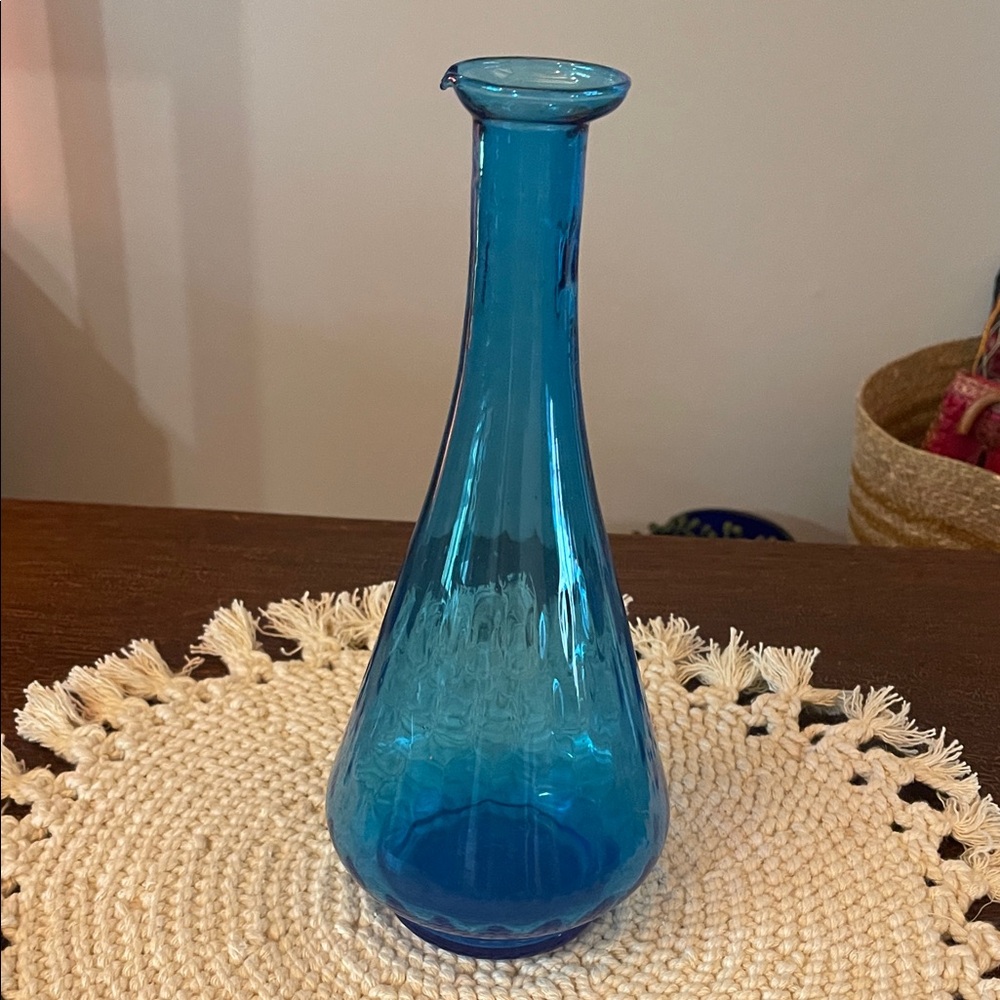 MCM Blue Blenko Decanter